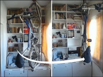 Mueble de balcn guarda bicicleta