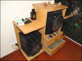 mesas modulares para equipos de audio